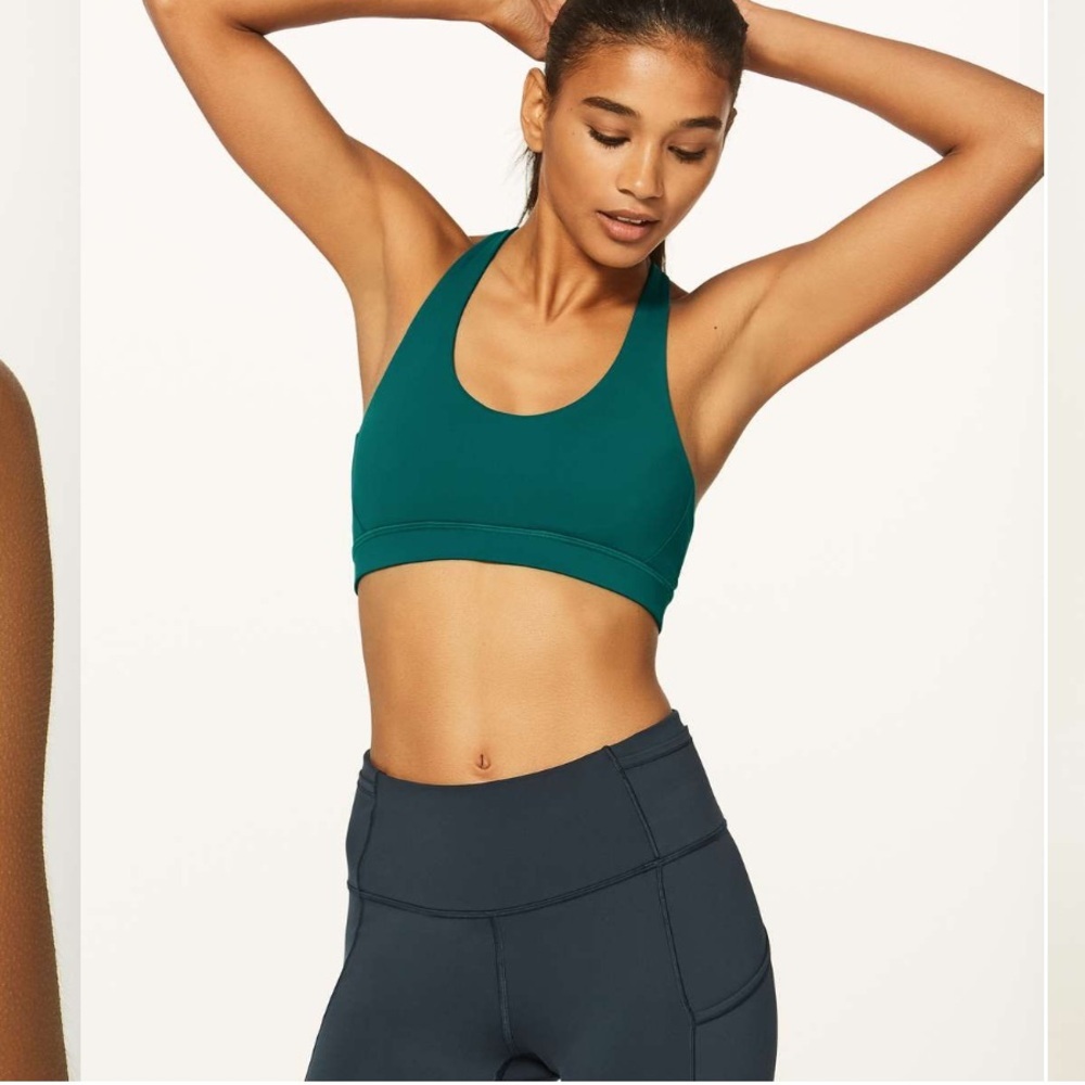 • Lululemon • Women’s Break Free Bra (Nulux) Teal Green 4